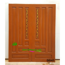 ประตูไม้สักบานคู่ รหัส DD43